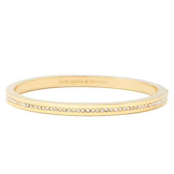 KATE SPADE • Gold Ring It Up Clear Pave Bangle Bracelet - Picture 1 of 4